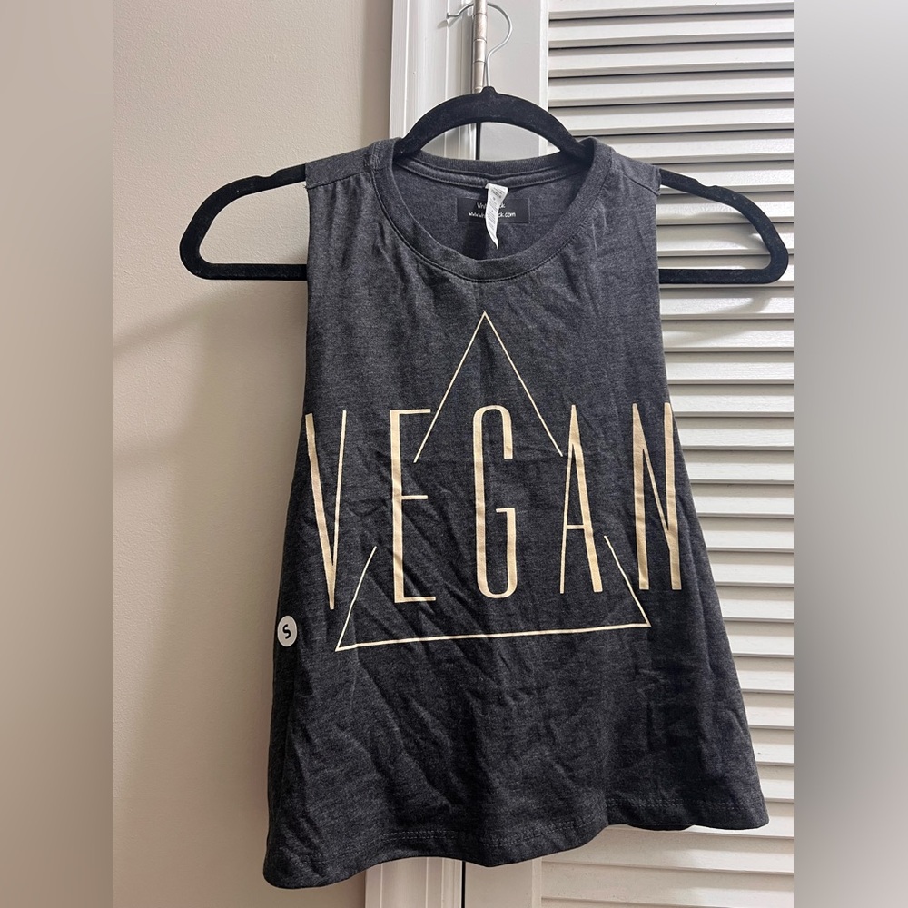 Never Worn Vegan crop top muscle tee